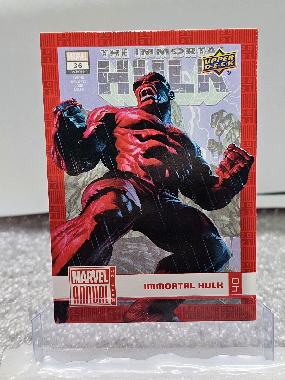 Immortal Hulk 40 Marvel Annual 2020-21 Upper Deck Trading Card