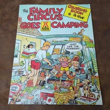 Vintage 1987 KOA Kampground Coloring Book by Bil Keane Family Circus Lake Tahoe