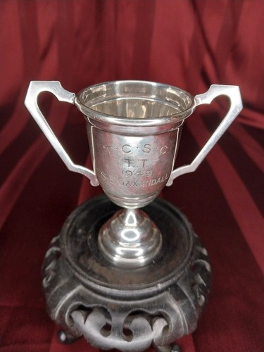 Rare 1949 sterling silver Stamped English Totty League Award cup - Picture 3 of 5