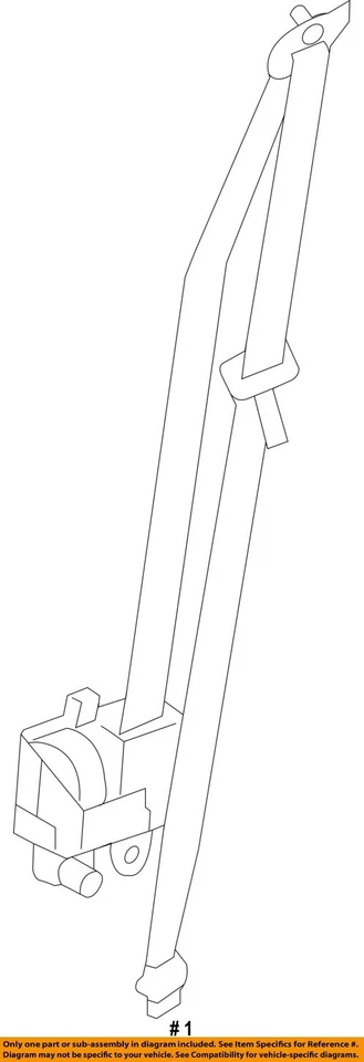 Used Front Right Seat Belt Front fits: 2014 Mitsubishi Outlander sport passenger Foto 4 de 4