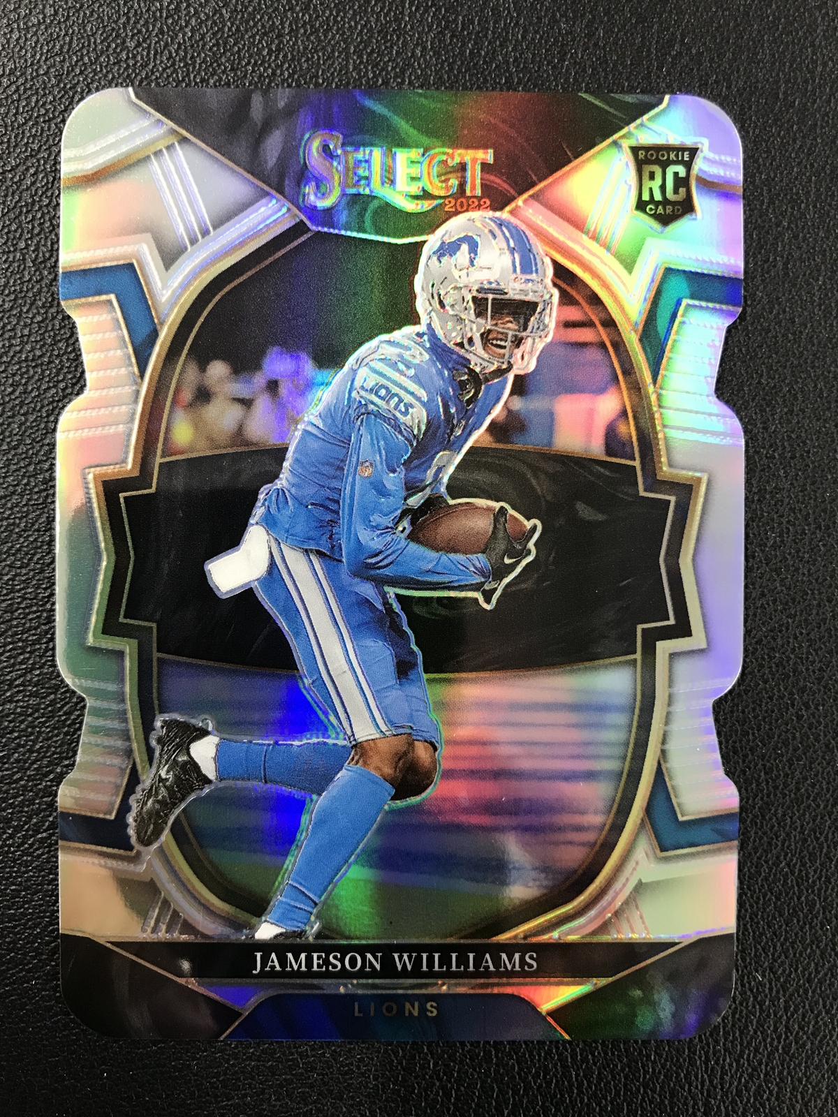 2022 Panini Select #57 Jameson Williams Rookie Silver Prizm Die-Cut Detroit