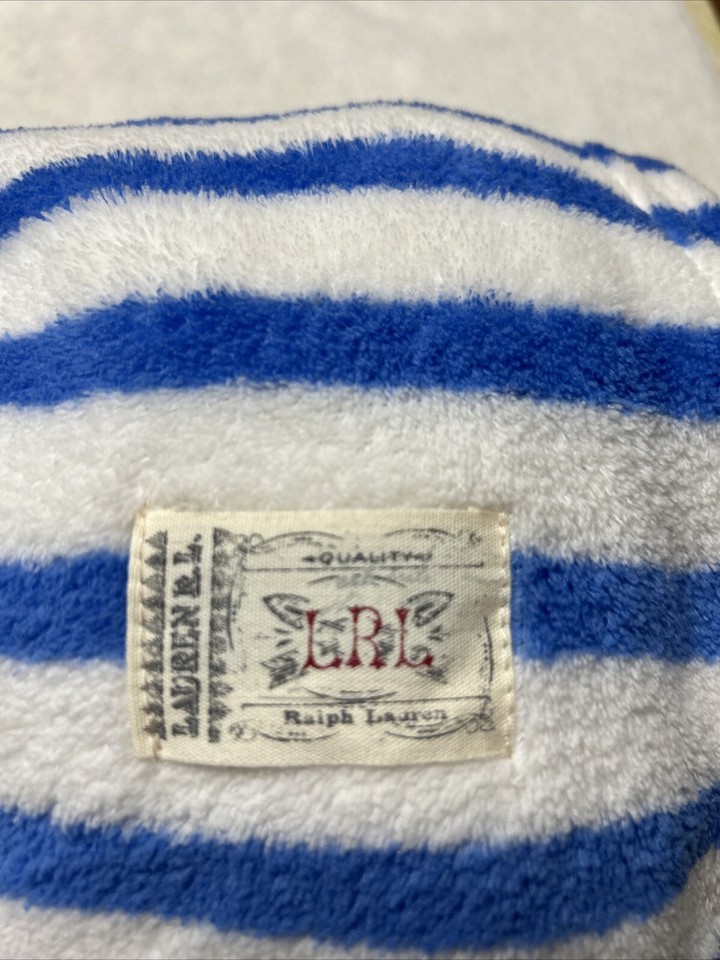 Lauren Ralph Lauren Plush Throw Blanket 60" x 70" Jete Colcha Blue