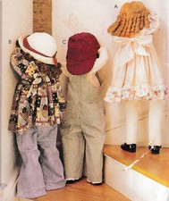 36" Standing Time Out Dolls with Clothing Pattern Faye Wine McCalls 378 Vintage