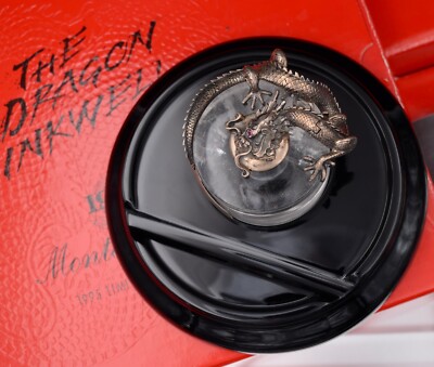 MONTEGRAPPA The Dragon Sterling Silver and Crystal Limited Edition 500 Inkwell