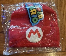 Culturefly Super Mario Bros Red Stocking Hat Beanie Nintendo 2017 New Sealed B