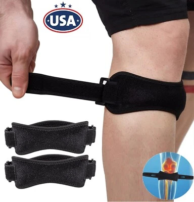 Pain Relief Knee Brace Support Patella Stabilizer Strap Arthritis Running Tendon - Image 1 of 4
