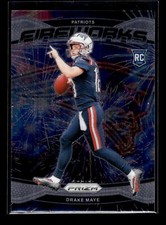 2024 Panini Prizm Fireworks #22 Drake Maye RC New England Patriots
