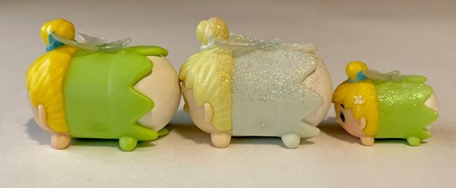 Disney Tsum Tsum *Peter Pan* TINKER BELL MEDIUM & SMALL Pastel Tsparkle Figures - Picture 3 of 7