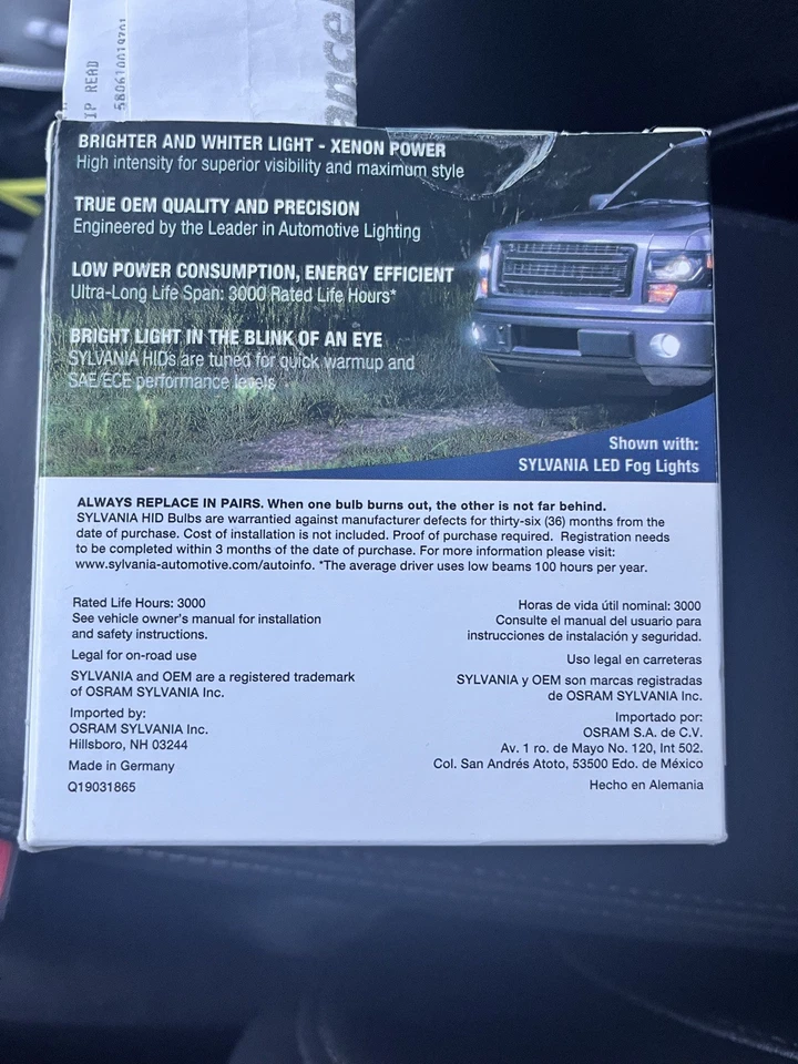 Faro de xenón oculto Sylvania D3S apto para Audi Ford Jaguar Maserati D3S 2007-2021.PB1 Foto 2 de 2
