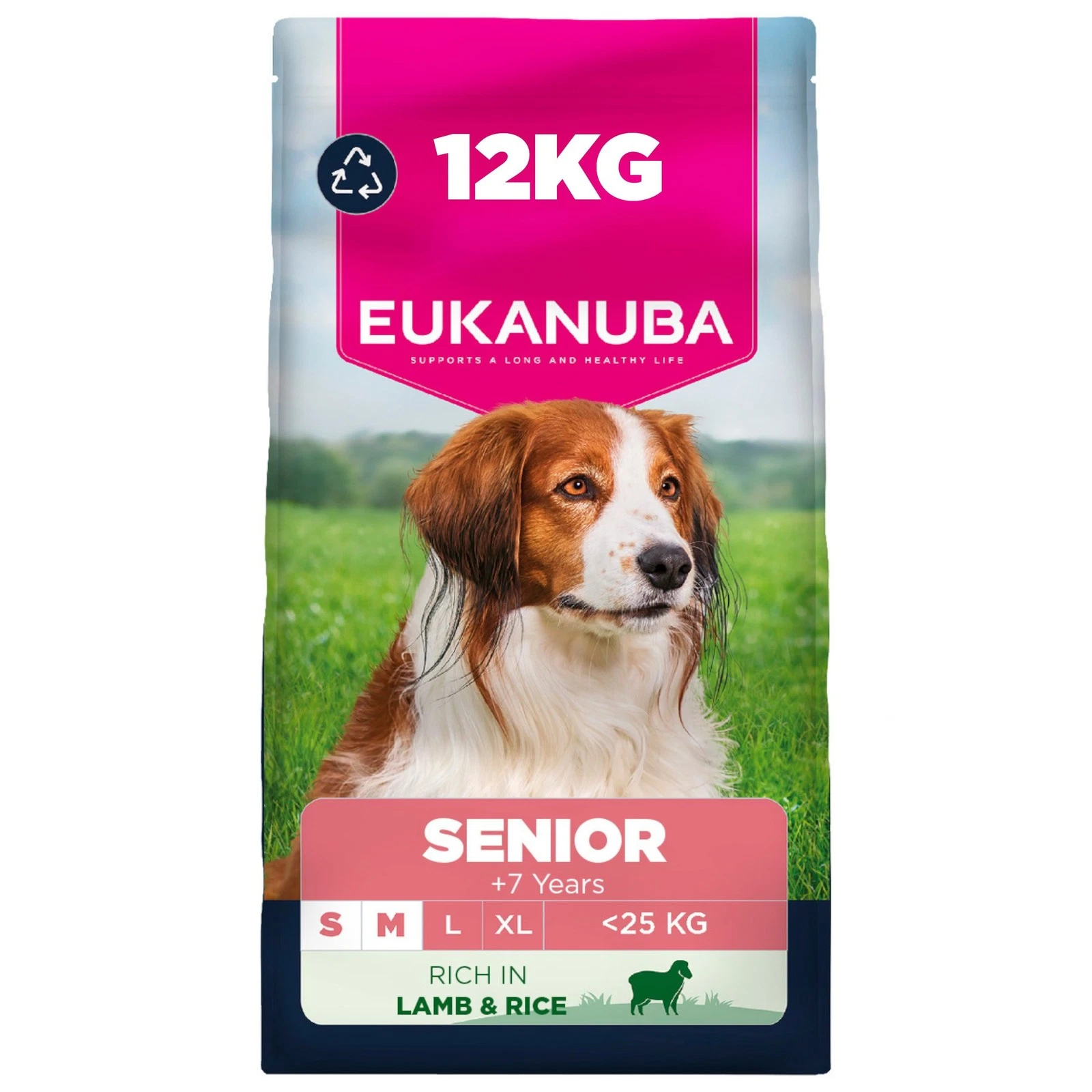 Eukanuba Senior & Mature Lamb & Rice Small & Medium Breeds Dry Dog Food - 12kg
