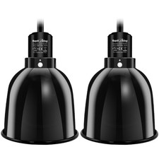 Reptile Light Fixture 2-Pack 5.5'' Deep Dome for Reptile Light/Heat Lamp/UVB ...