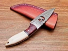 8.0" Custom Handmade Damascus Blade Camping Hunting Knife Skinning Knife TR-9354
