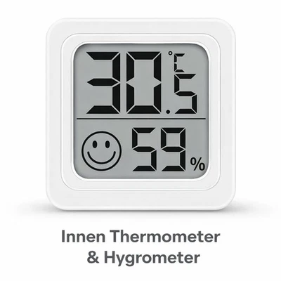 Raumthermometer Digital mit Hygrometer – Temperatur & Luftfeuchtigkei - Bild 1 von 4