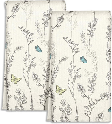 Cute Kitchen Towels Set of 2 - Dish Towels 18 x 26 Inch Microfiber Tea Towel for
