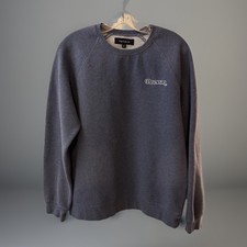 PacSun Blue Fleece Crewneck Sweatshirt Men's M Logo Long Sleeve Pullover
