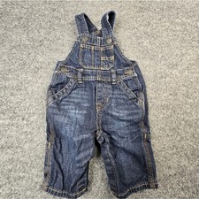 Baby Gap Denim Overalls Dark Wash Carpenter Style Size: 3-6 Months 251