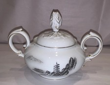 RARE Fukagawa Arita 903 Landscape Pattern - Large Sugar Bowl- Very Nice 