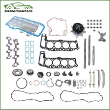 Head Gasket Bolts Set Water Pump Timing Chain Kit For Jeep Commander 2005-2006