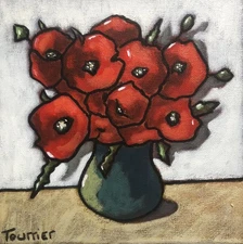 Tableau Coquelicots dans un vase Tourrier