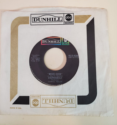 Steppenwolf  MOVE OVER / POWER PLAY (ROCK N ROLL 45) #4205 PLAYS VG++ NO NOISE!