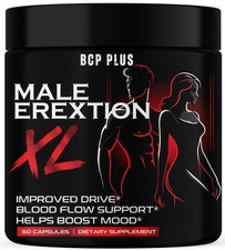 BCP PLUS MalePlus Pills - Volume Booster for Men - Horny Goat Weed Maca 60 Caps