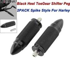 Heel Toe Shifter Pegs Bullet Front Rear Shift Lever Foot Pegs Black For Harley
