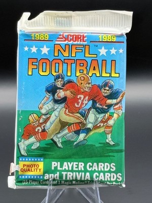 1989 Score Football (3) Sealed Pack Lots  - Possible Sanders Aikman Rookie RC