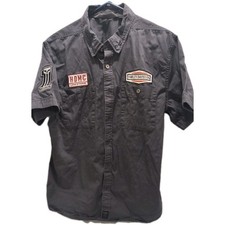 Harley Davidson Shirt Mechanic Shop Vintage Patch Style Motorcycle Large HD