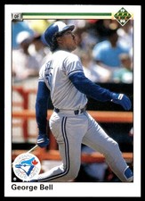 George Bell 1990 Upper Deck #127 Blue Jays MLB READ FREE SHIPPING AutographDen