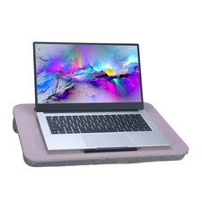 Portable Lap Desk for 16 Laptops with Tablet Slot Cushion - Grey Violet