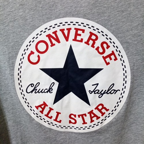 Converse T Shirt Youth Size Large Chuck Taylor All Star Short Sleeve New Gray - Picture 3 of 4