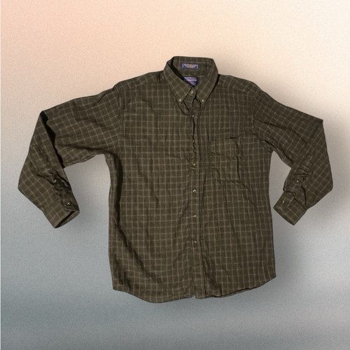 Pendleton Shirt Mens Large Long Button Up Sir Pendleton Plaid Virgin Wool - Picture 4 of 19