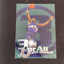 Bryon Russell 1999-00 SkyBox Dominion #198 Utah Jazz 3 For All