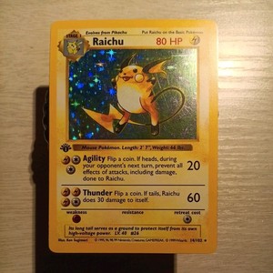 1st Edition Shadowless Raichu | eBay