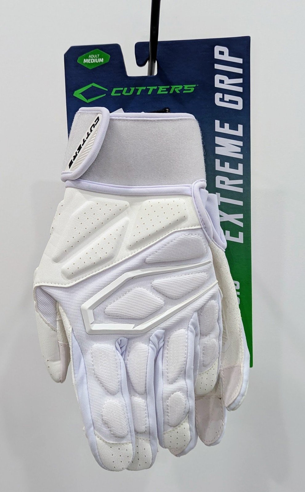 Cutters Force 5.0 Lineman Football Gloves, White - Medium #CG10640-90002-M