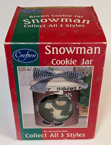 Crofton Brown 3D Snowman Cookie Jar, Great Condition, Free Shipping - Picture 1 of 11