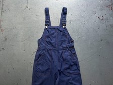 80s Vintage French Workwear Sanfor German Faded Blue Jumpsuit Bib Overalls W's