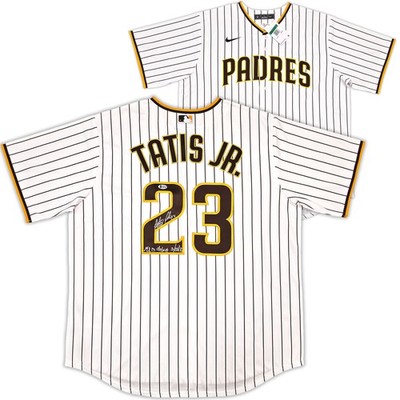 Padres Fernando Tatis Jr. Auto White Pinstripes Nike Jersey XL MLB