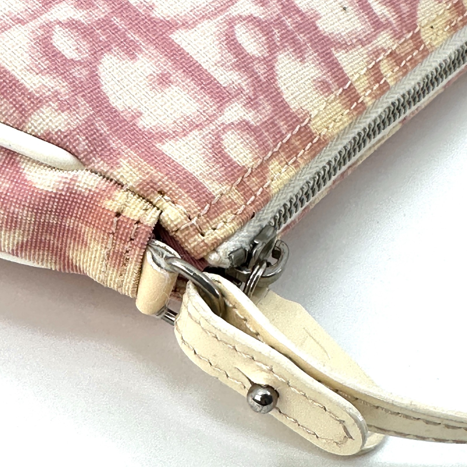 DIOR Pink Trotter Saddle Bag PVC Leather Purse Authentic thumbnail 19