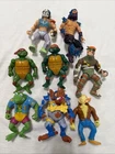 Vintage TMNT Figure Lot Of 8 Teenage Mutant Ninja Turtles Rocksteady Krang