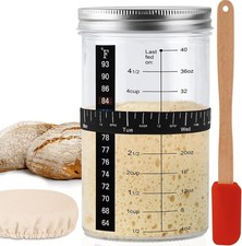 40Oz/1200Ml Sourdough Starter Kit – Extra Thermometer Strips and Breathable