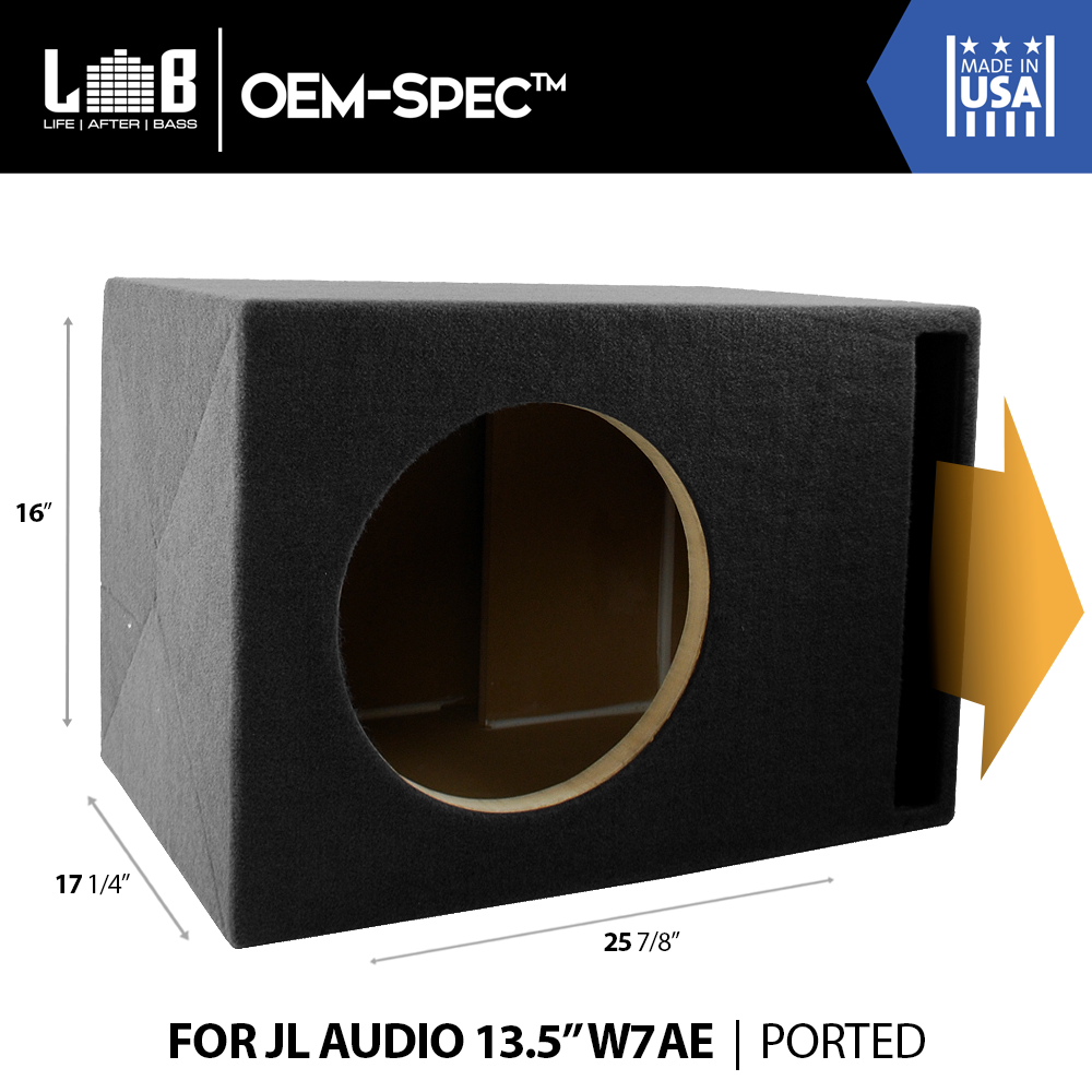 2.375 ft³ @ 34.6Hz Ported Enclosure Box for JL Audio 13½