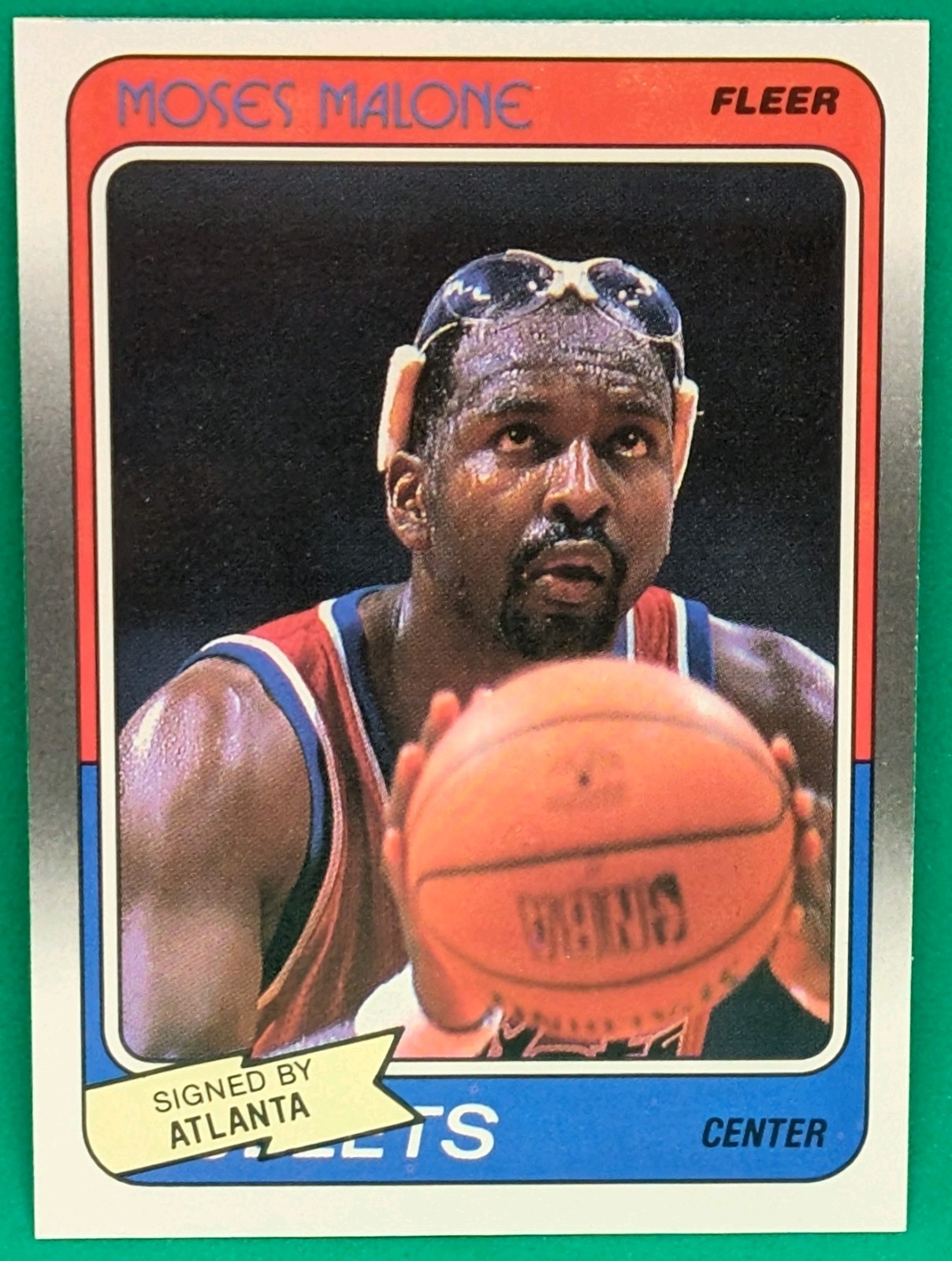 MOSES MALONE 1988-89 Fleer #118 Atlanta Hawks - Free Shipping
