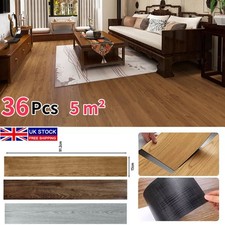 36pcs/5.02m² Vinyl Floor Planks Wood Effect Flooring Tiles Self Adhesive Kitchen