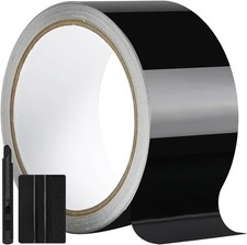 GRTHTATI 2IN X 30FT Gloss Black Vinyl Wrap for Chrome Delete Window Trim Car Doo