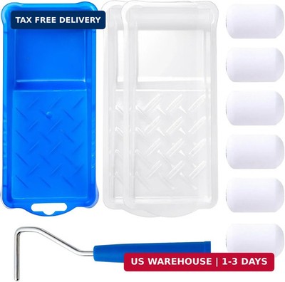 Mister Rui Foam Paint Roller, 2 Inch Mini Paint Roller Kit 10 Pack, Touch Up Sma