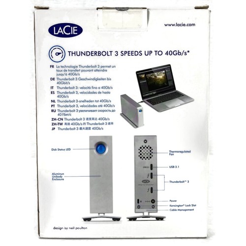 LaCie D2 Thunderbolt 2 6TB External HDD USB 3.1 7.2K RPM for Mac/Win STFY6000400 - Picture 6 of 8