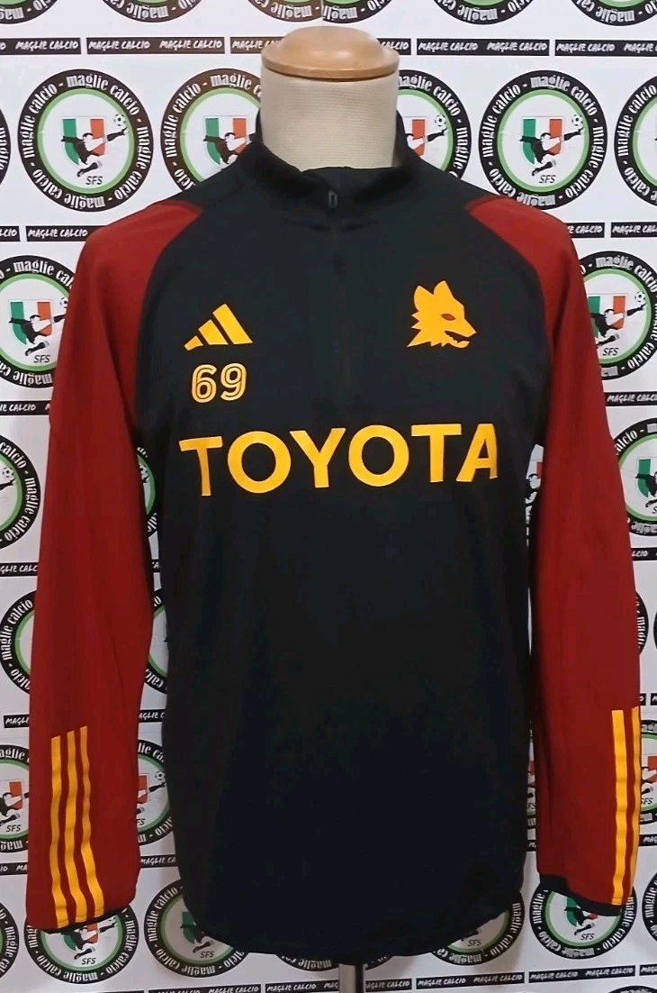 Maillot AS Roma Adidas Training 2006 - Smalling #6 - Match Worn - Taille XL