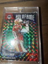 2021 Panini Mosaic - Holofame Jerry Rice #14 Green Mosaic Prizm