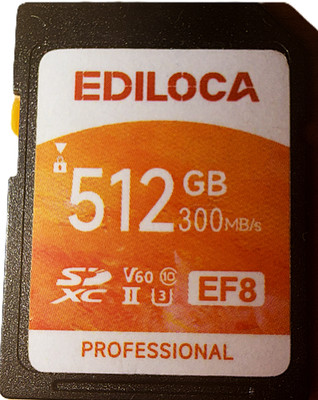 Ediloca SDXC Speicherkarte 512GB 300MB/s V60 II 10 3 EF8
